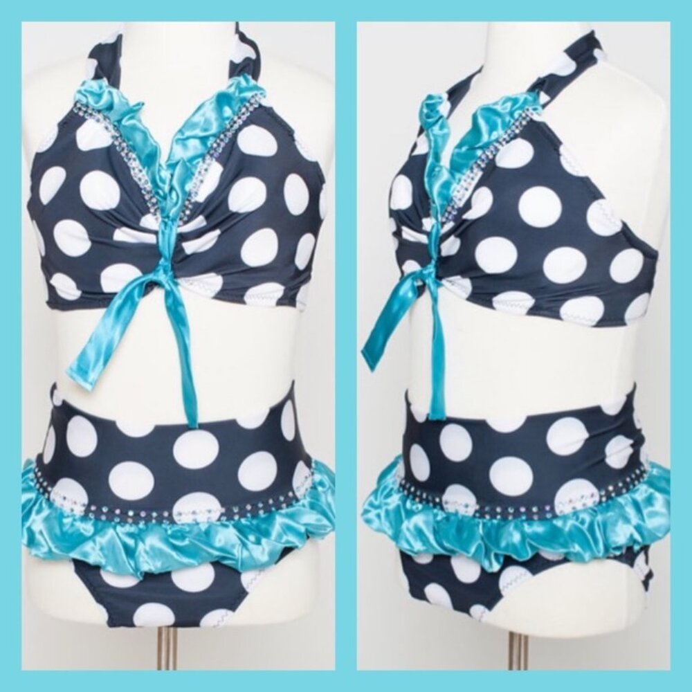 Custom Dance costume.  Super cute.  Swarovski stones.